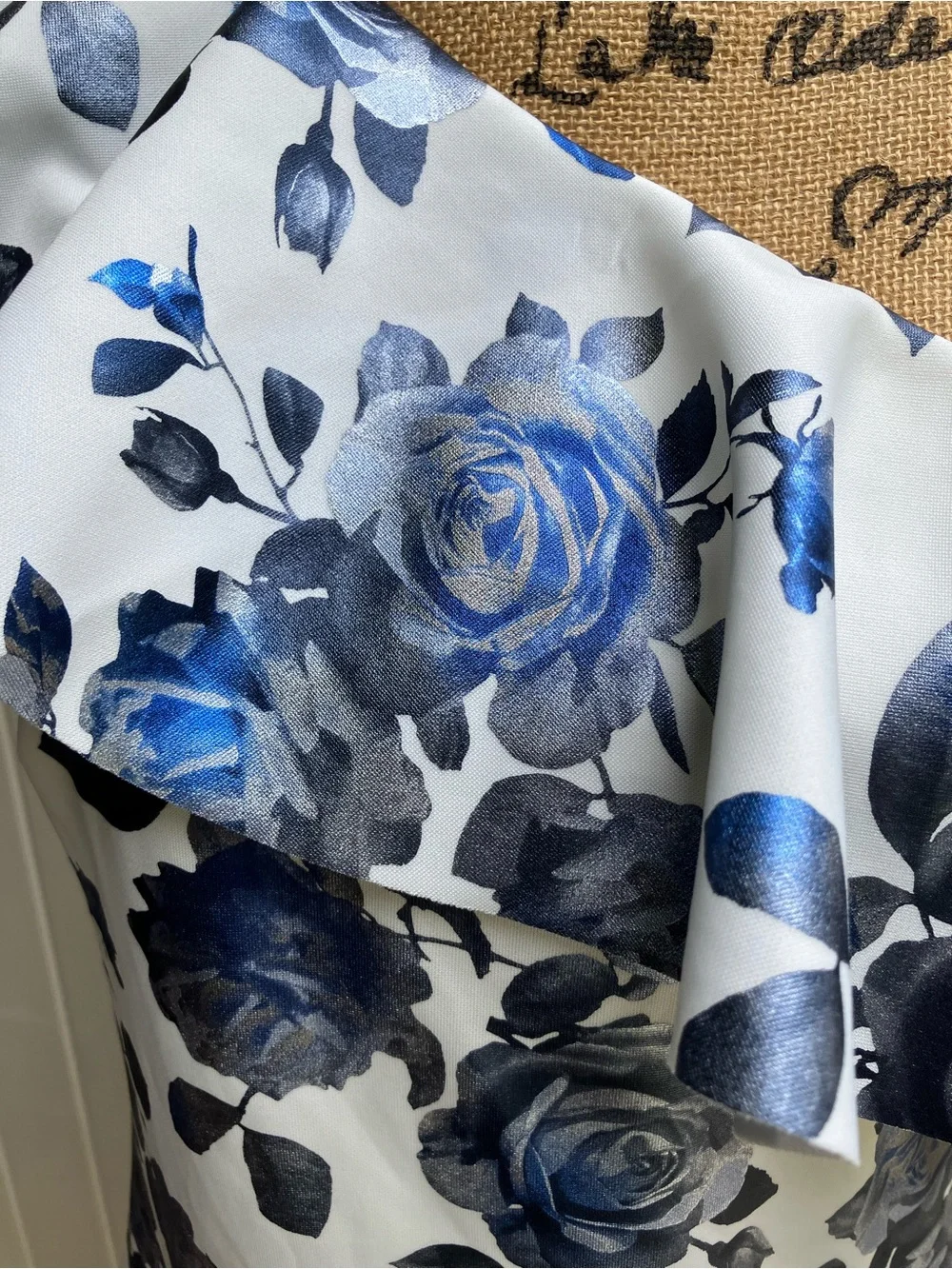 Eliza J one shoulder floral cocktail dress sz 12 wedding guest scuba sheath - Picture 10 of 10